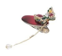 Beaupretty Rhinestone Tassel Hair Clip Small Butterfly Chinese Hanfu Hairpin Elegant For Daily And Party Use