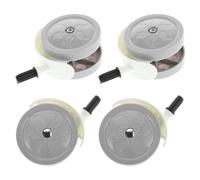 Beaupretty Roues de Rechange Silencieuses pour Trotteur Bébé 4 Pièces Pivotantes et Résistantes à L’Usure Diamètre 97 X 7 CM Plastique Gris Clair Accessoires Faciles à Monter pour