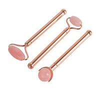Beaupretty Rouleau De Massage Du Visage En Jade Naturel 1 Set 1 Bâton 3 Têtes Multifonction Pour Visage, Yeux Et Cou, Accessoire Spa Pour Soins Beauté à Domicile Voyage