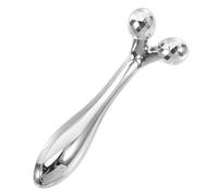 Beaupretty Rouleau Facial Anti-âge Microcourant Compact Portable pour Raffermir la Peau Visage Éclat et Rides Teint Argenté