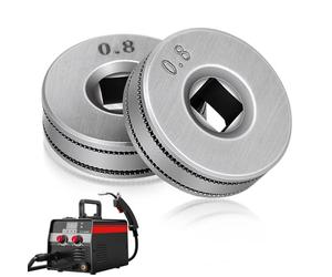 Beaupretty Rouleaux D'entraînement pour Soudeuse à Fil 2pcs en Acier Argenté Haute Précision 0.6/0.8 pour Poste à Souder Semi-automatique Facile à Transporter