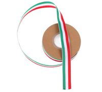 Beaupretty Ruban D’emballage Présent Rayé Rouge Blanc Vert 1,5 Cm X 9,14 M Polyester Doux Résistant pour Bricolage, Décoration Festive et Emballage Présents Polyvalent