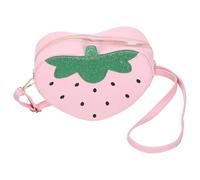 Beaupretty Sac Bandoulière Fraise Ajustable pour Filles Sac Garçon Fille Fruit Kawaii avec Poches Multiples Léger et Résistant pour Sorties et École Charme Gourmand Rose
