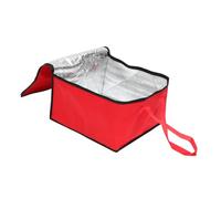 Beaupretty Sac Portable pour Pizza et Repas Sac Lunch Réutilisable Isolation Thermique Épaisse Pratique pour Pique- École et Voyage en Plein Air Couleur Rouge
