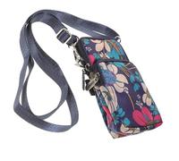 Beaupretty Sacoche Smartphone Femme à Bandoulière Amovible Pochette Multifonction Légère pour Téléphone et Accessoires Sac Main Portable pour Sortie et Voyage Style Décontracté Bleu Imprimé