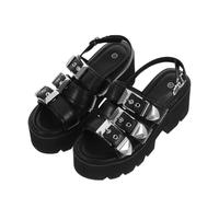 Beaupretty Sandales Femme Été Chic Compensées à Plateforme Epaisse Bout Ouvert Confortables pour Soirée et Fête