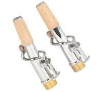 Beaupretty Saxophone Soprano 2 Pièces de Remplacement Métal Argenté, Embouchures Droit et Courbé, Accessoires pour Saxophone pour Débutants et Étudiants, Kit Pratique pour Usage à Domicile