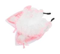 Beaupretty Serre-tête Oreilles de Chat Dentelle pour Femmes et Filles Bandeau à Oreilles Mignon Style Lolita Accessoire de Déguisement pour Halloween et Cosplay