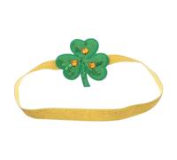 Beaupretty Serre-tête Trèfle Pour Saint-patrick Motif Pailleté Vert Irlandais Élastique Accessoire Pour Femmes Et Filles