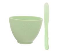 Beaupretty Set Bol à Masque Facial Silicone Souple Vert avec Bâton Mélangeur Grand Format Outil de Préparation DIY pour Masque Visage Accessoire Beauté Pratique et Portable