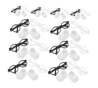 Beaupretty Set de Accessoires Miniatures pour Poupées Chaussures Blanches et Lunettes Rondes Noires et Blanches pour Habillage Décorations Fête et Loisirs Créatifs