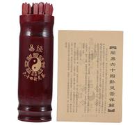 Beaupretty Set de Bâtons de Fortune avec Seau de Rangement Jeu de Divination Chinois Traditionnel pour Maison Bureau et Temple Accessoire de Voyance Taïchi Taoïste Kit Complet avec Guide