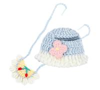 Beaupretty Set de Vêtements Miniatures pour Poupées Compatible Ensemble Crochet Chapeau et Bavette Doux Accessoires pour Habillage Créatif et Cadeau