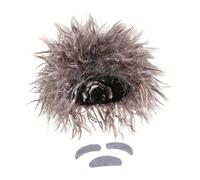 Beaupretty Set Perruque Scientifique avec Fausses Moustaches et Sourcils Costume pour Halloween et Cosplay Tresses Réalistes Doux et Confortable pour Garçon Fille et Adultes