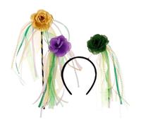 Beaupretty Set Serre-tête Carnaval Garçon Fille avec Baguette Fée Colorée Accessoire Fête Fille pour Anniversaire Spectacle et Cosplay