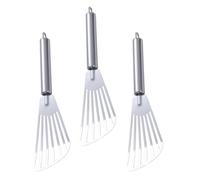 Beaupretty Spatules Plates Multifonctionnelles en Acier Inoxydable, Lot de 3 pour Cuisson de Steaks et Poissons Grill et Poêle