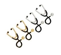 Beaupretty Stéthoscope Alliage Broche Décorative Animée Lot De Dorées Et Argentées Pour Vêtements Et Accessoires