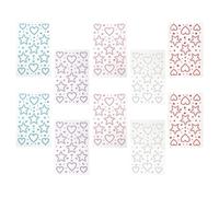 Beaupretty Stickers Strass 3D Étoiles et Cœurs Autocollants Décoratifs 10 Pièces Multicolores Bijoux pour Maquillage Visage Ongles et Loisirs Créatifs