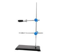Beaupretty Support de Laboratoire Métal Base Carrée Portable Pince et Anneaux pour Fixation Expérimentale Équipement Stable pour Chimie et Filtration