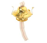 Beaupretty Support de Mèche en Fer pour Lampe à Huile avec Brûleur, Mèche Coupable Adaptée pour Lampe à Huile DIY, Ensemble 1 Pièce Couleur Or pour Éclairage Extérieur