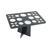 Beaupretty Support de Séchage Pliable pour Pinceaux de Maquillage Noir Organisateur Cosmétique Aéré Porte Pinceaux Pratique et Inclinable Facile à Transporter pour Maquillage et Nail Art