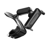 Beaupretty Support de Téléphone pour Voiture Rotatif à 360° Clip de Fixation sur Tableau de Bord et Rétroviseur en ABS Noir 1 Pièce Compatible GPS et Smartphone Installation sans Outil