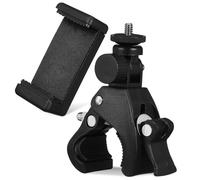 Beaupretty Support Microphone Réglable avec Pince Téléphone Rotative pour Artistes Compatible avec Divers Micros et Protection Antidérapante Robuste
