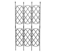 Beaupretty Support pour Plantes Grimpantes Noir en Acier Plastifié Structure Simple, Stable et Facile à Planter pour Jardin Intérieur et Extérieur