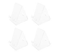 Beaupretty Support pour Téléphone Portable en Acrylique Transparent, Lot de 4 Pièces, Incliné, pour Présentoir de Vente au Détail, Bureau et Vitrines, Support Compact et Robuste, Usage