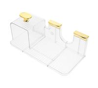 Beaupretty Support Sèche Cheveux Mural Transparent Blanc Organisateur de Salle de Bain et Coiffeuse Rangement Pratique pour Sèche Cheveux et Accessoires de Beauté