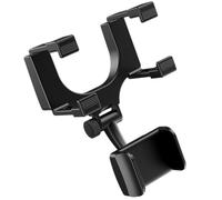 Beaupretty Support Téléphone Voiture pour Rétroviseur, Clip Compatible GPS et Caméra de Recul, Fixation Robuste Antichoc, Réglable et Stable pour Smartphone, Accessoire Auto Intérieur