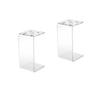 Beaupretty Support Transparent Pour Ciseaux De Coiffure 2 Pièces Organisateur De Stockage Pour Salon Rangement Pratique En Acrylique Séparable Pour Ciseaux Et Peignes