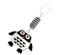 Beaupretty Suspendre Garçon Fille Noir et Blanc Mobile Poussette et Berceau avec Anneau Clip Stimule Léveil Visuel Motricité des Nourrissons Thème Animal Hibou