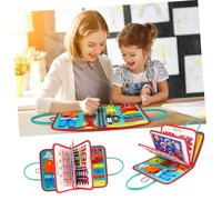 Beaupretty Table Activités Éducative pour Tout-Petits Planche Sensorielle Motricité Fine Reconnaissance Couleurs et Formes Compact pour Voyage Apprentissage Autonome