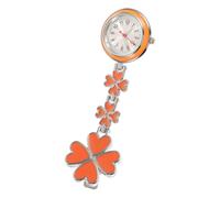 Beaupretty Table d'infirmière Montre Suspendue des infirmières Montres pour Les Filles Montre de Poche Suspendue épingle à nourrice Montre Gousset infirmière Clip sur Les Montres Métal Orange