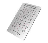 Beaupretty Tableau Braille Alphabet et Chiffres avec Points Relief Matériel Pédagogique pour Apprendre Braille Outil Éducation pour Garçon Fille Aveugles Débutants