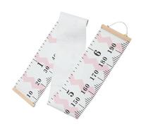 Beaupretty Tableau Mural de Croissance Décoration Simple et Délicate en Toile Rose Corde en Coton, Règle de Mesure Pratique pour Garçon et Filles pour Chambre D'garçon et Filles