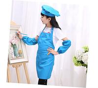 Beaupretty Tablier Garçon Fille Chef Complet avec Tablier Chapeau et Manchettes Kit Cuisinier pour Garçons Filles Ans Cuisine Peinture et Pâtisserie Épais Facile à Décorer Jaune
