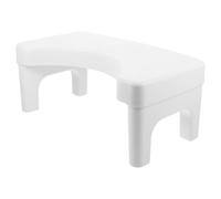 Beaupretty Tabouret de Toilette en Plastique Blanc Antidérapant Marchepied pour Adultes Repose-Pieds Pliable pour Salle de Bain Coussin Épais pour Confort et Sécurité 1 Pièce