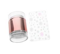 Beaupretty Tampon De Nail Art Silicone Avec Scraper Kit Outils Pour Manucure Et Décoration Stamper Doux Transparent à Double Tête Rose Pour Et Plaques De French Nail