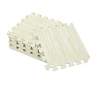 Beaupretty Tapis De Jeu Emboîtable En Mousse Eva 30x30x1 Cm Pour Garçon Et Filles, Lot De 10 Dalles, Motif Bois Blanc, Épais Et Antidérapant, Pour Salon Et Chambre, Tapis D'éveil Sécurisé Pour Bébé