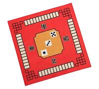 Beaupretty Tapis de Table Mahjong Carré Antidérapant Couverture Protectrice Épaisse pour Jeux de Cartes et Mahjong Tapis de Jeu pour Maison Rouge