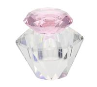 Beaupretty Tasse à Nail Art en Cristal Hexagonale 60 Ml avec Couvercle pour Manucure Professionnelle et Usage Personnel Couleur Rose Pâle pour Mélange Liquide et Poudre Acrylique