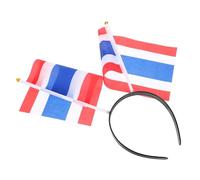 Beaupretty Thailand Flag Headband With Stick National Country Flag Party Decoration For Parades And Festivals Soft Material Cheering Accessory For Events