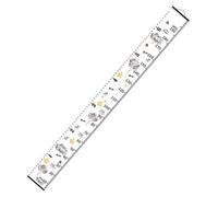 Beaupretty Toise Murale Garçon Fille Toile Décorative Noire Règle de Mesure Hauteur pour Chambre Decor Décoration Murale Pratique et Ludique