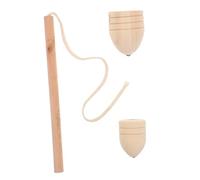 Beaupretty Toupie Bois Vintage Jouet Classique avec Ficelle Jeu De Rotation pour Garçon Fille Extérieur Bureau Collection Artisanat Peint Main
