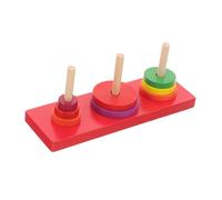 Beaupretty Tour en Bois à Anneaux Multicolore pour Garçon Et Filles, Jeu Éducatif De Reconnaissance des Tailles Et Couleurs, Jouet De Développement Moteur Et Logique, Adapté Dès La Petite Enfance