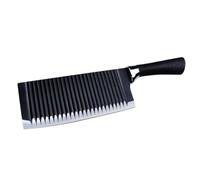 Beaupretty Trancheur de Vagues en Acier Inoxydable Poignée Ergonomique, Couteau Ondulé Noir pour Découpe Pomme de Terre et Légumes Facile Cuisine