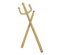 Beaupretty Trident De Simulation pour Halloween Accessoire De Cosplay Fourche De pour Fêtes Masquées Et Représentations Design Antique Noir