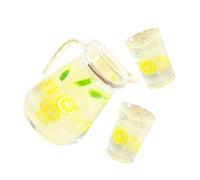 Beaupretty Verres à Jus Miniatures Résine Pichet pour Maison De Poupée De Boissons Miniature avec Gobelets pour Dioramas